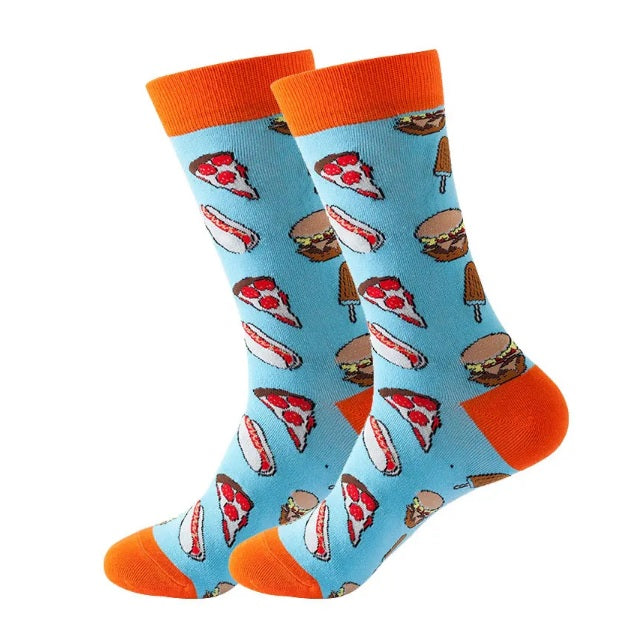 Noxxiez Soxxiez Fastfood Blue Socks