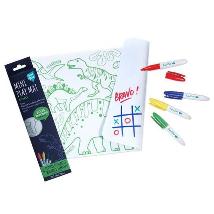 Coloring PlaceMat + 5 Erasable Markers - Dinosaurs