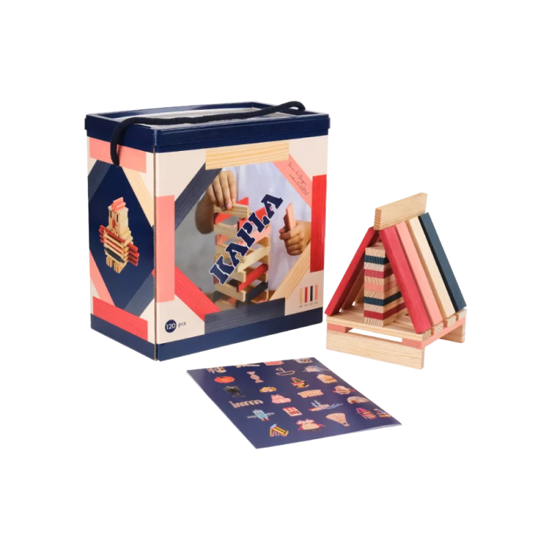 Wooden Blocks, Red box 120 pieces