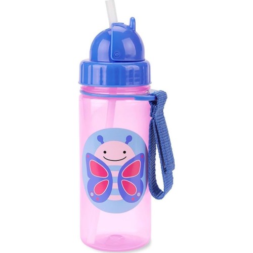 Butterfly Plastic Straw Bottle