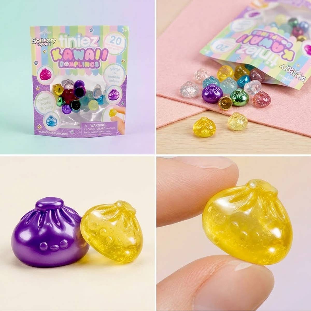 Kawaii Metallic & Glitter Dumpling Set