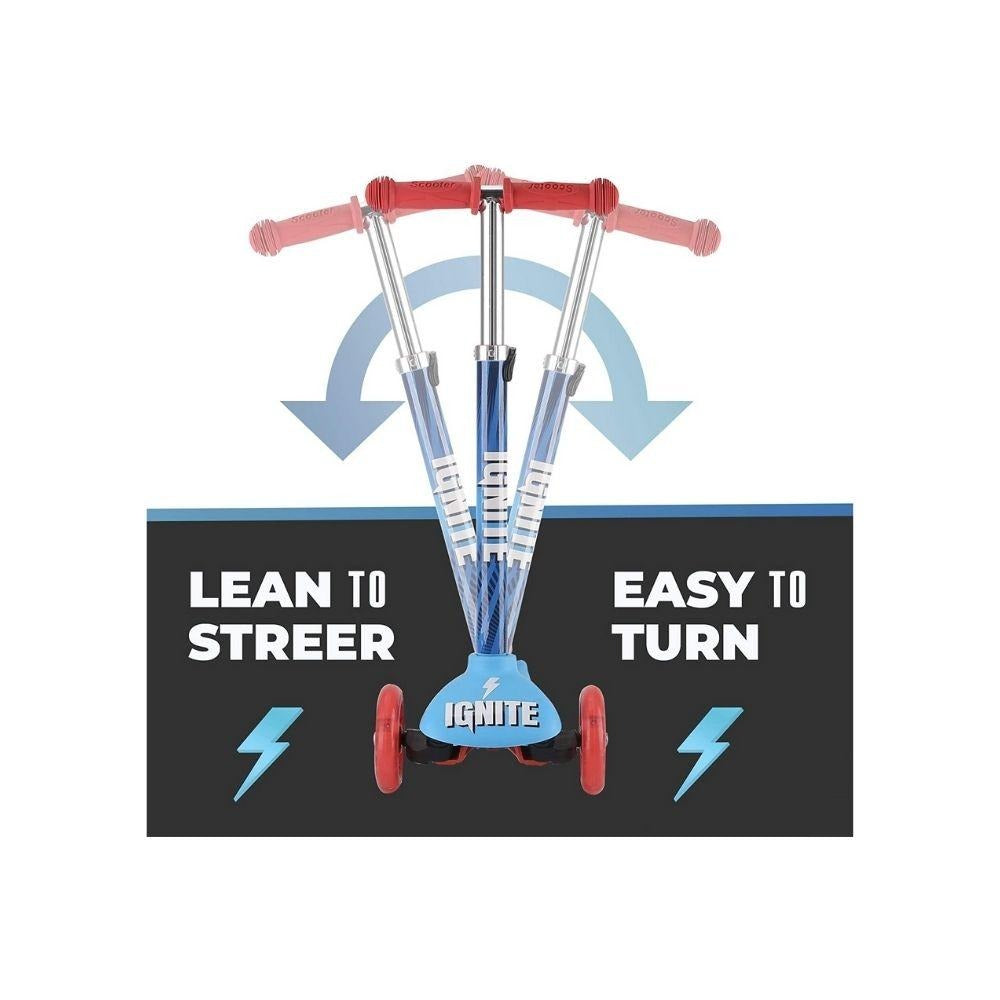 Ignite 3-Wheel Scooter and Protective Equipment Blue