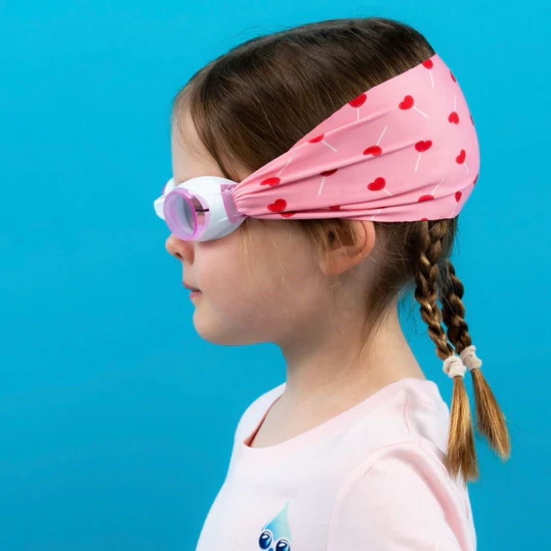 Waterplops Hearts and Lollipops Headband Swimming Goggles