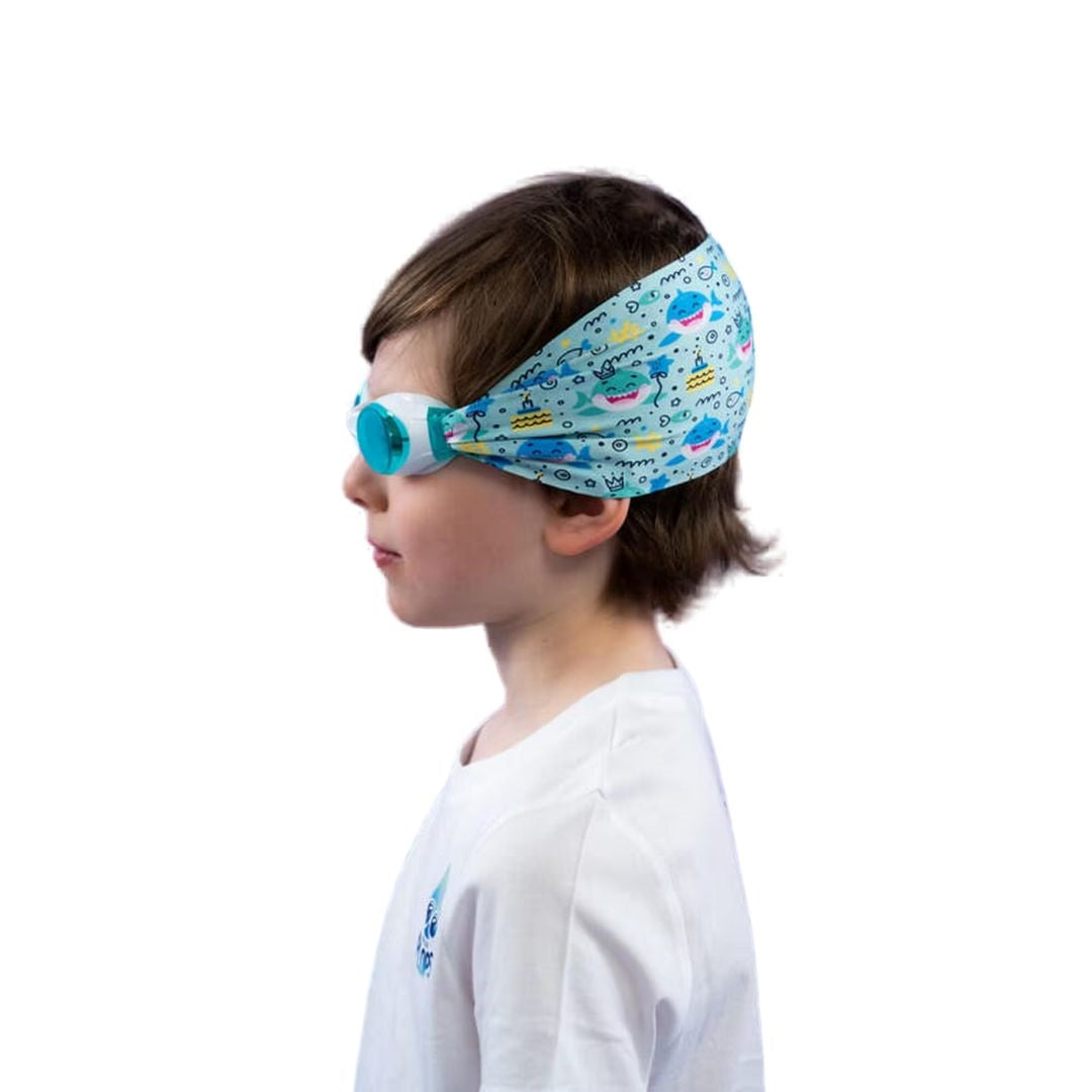 Waterplops Requins Palmiers Headband Swimming Goggles