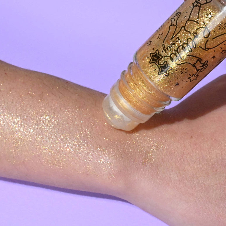 Nailmatic Body Glitter Roll-on Gel - Yellow Gold