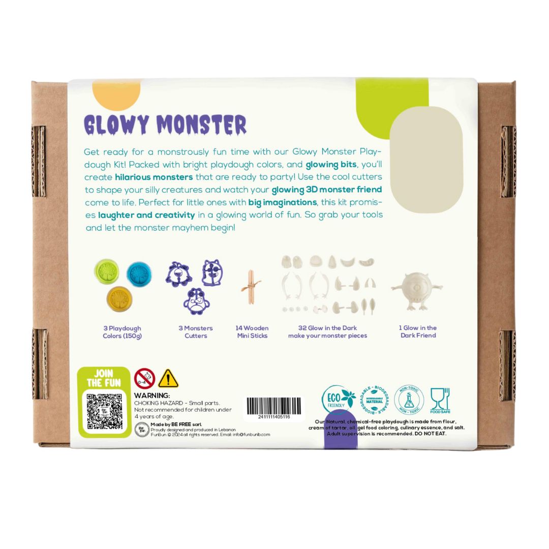 Funbun Glowy Monster Playdough Kit