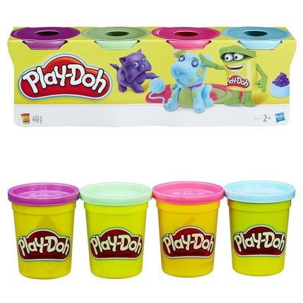 Play Doh 4 Assorted Color Pots