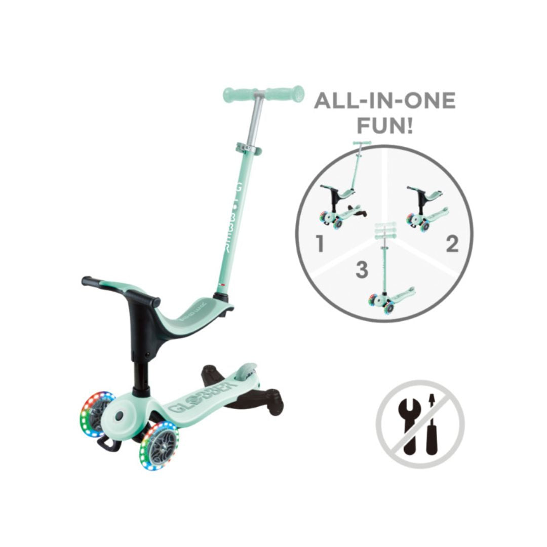 Globber Go Up Sporty Lights 360° Navy Blue Scooter