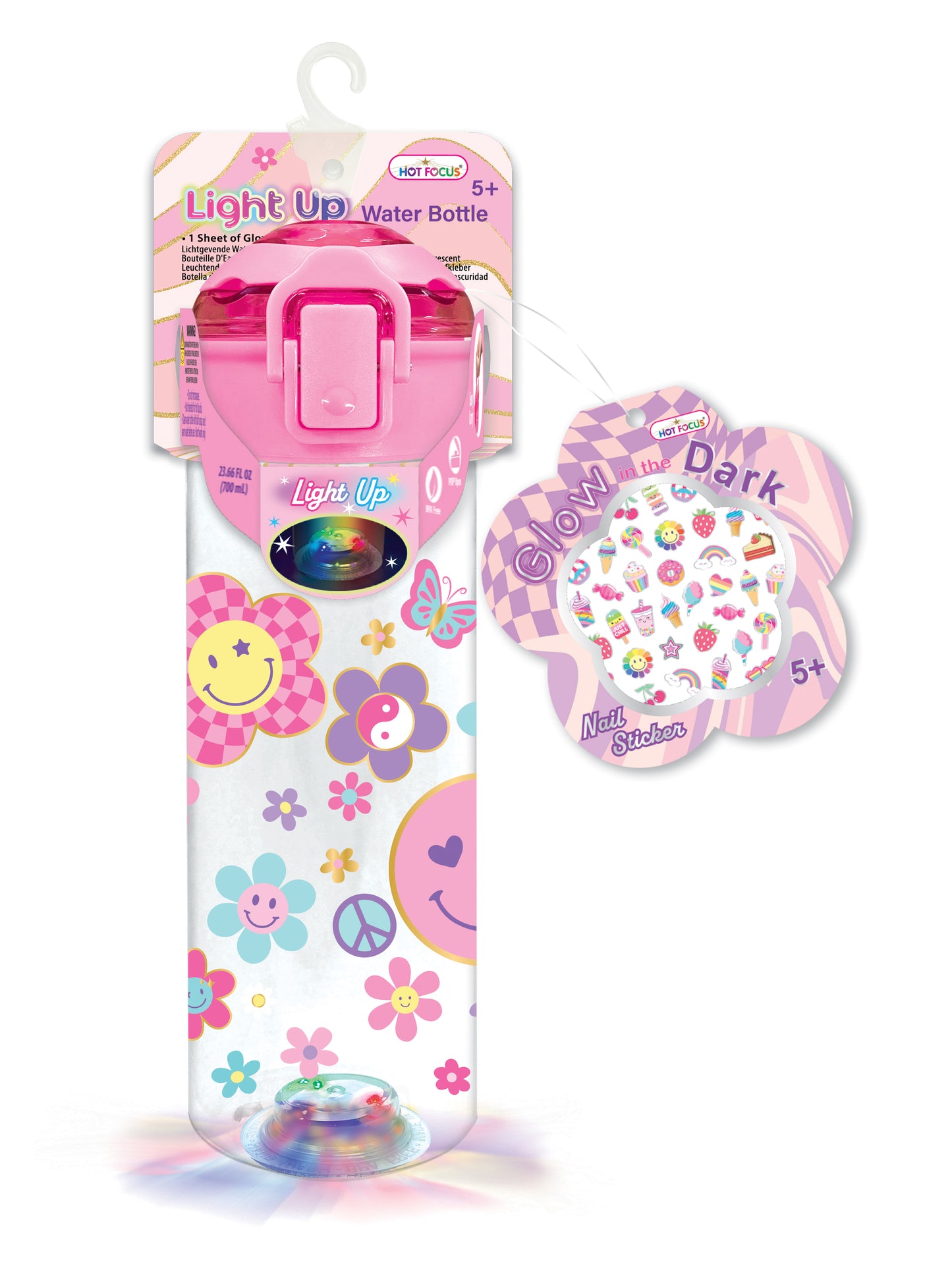 Light Up Groovy Flower Water Bottle