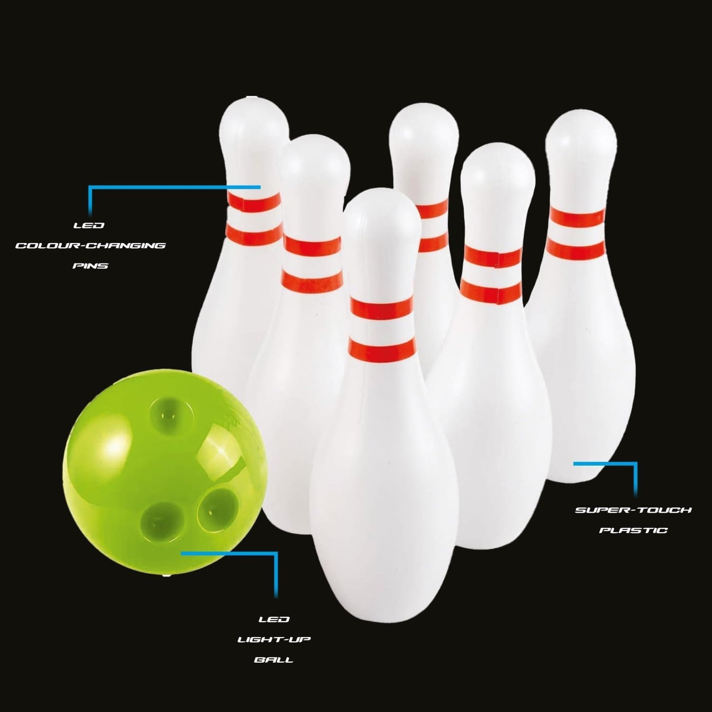 Glow Games Glow in the Dark LED Bowling Set