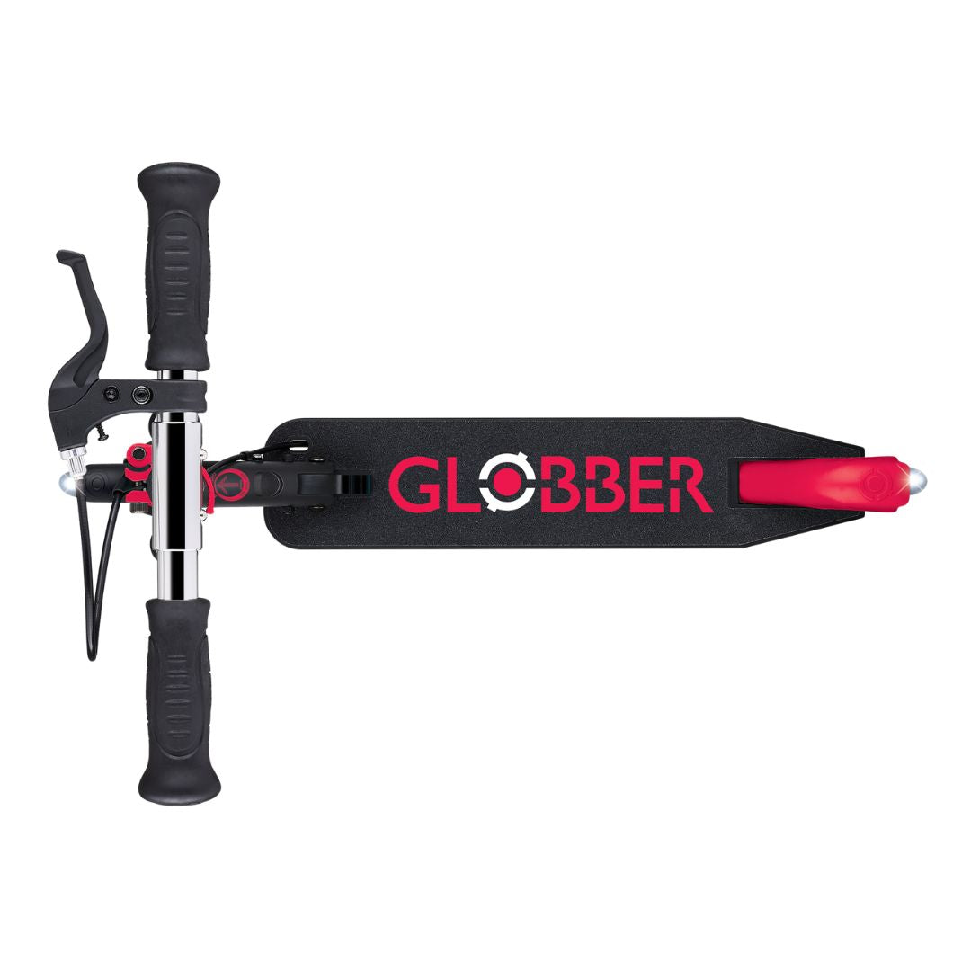 Globber Flow Element Junior Lights Black Red Foldable Scooter