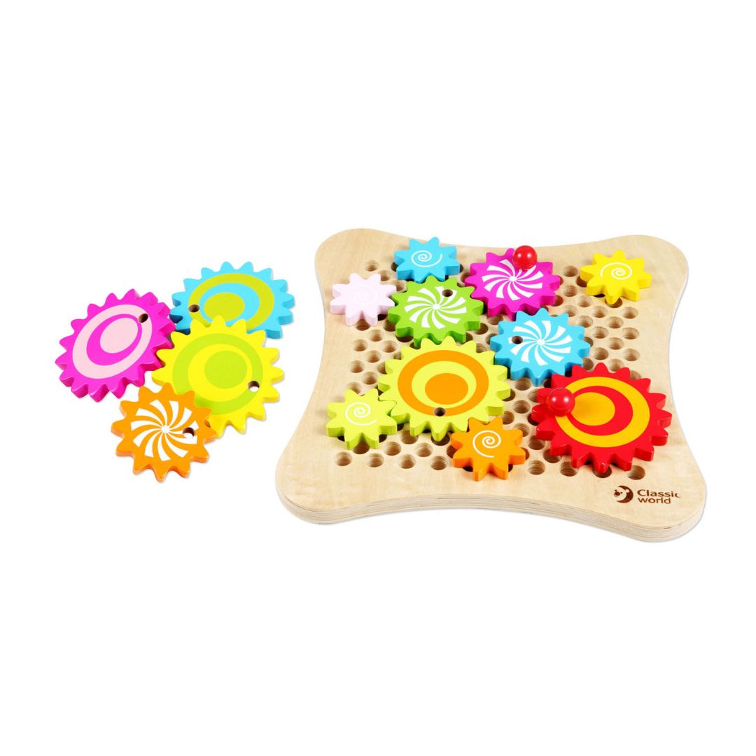 Classic World Wooden Gear Game (26 Pieces)