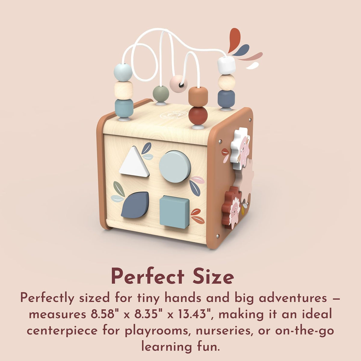 Speedy Monkey 5-in-1 Wooden Activity Cube