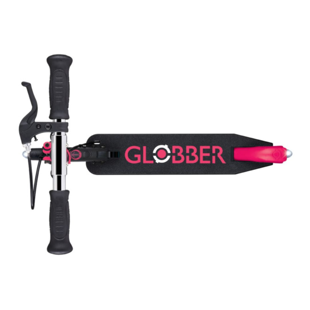 Globber Flow Element Junior Lights Black Pink Foldable Scooter