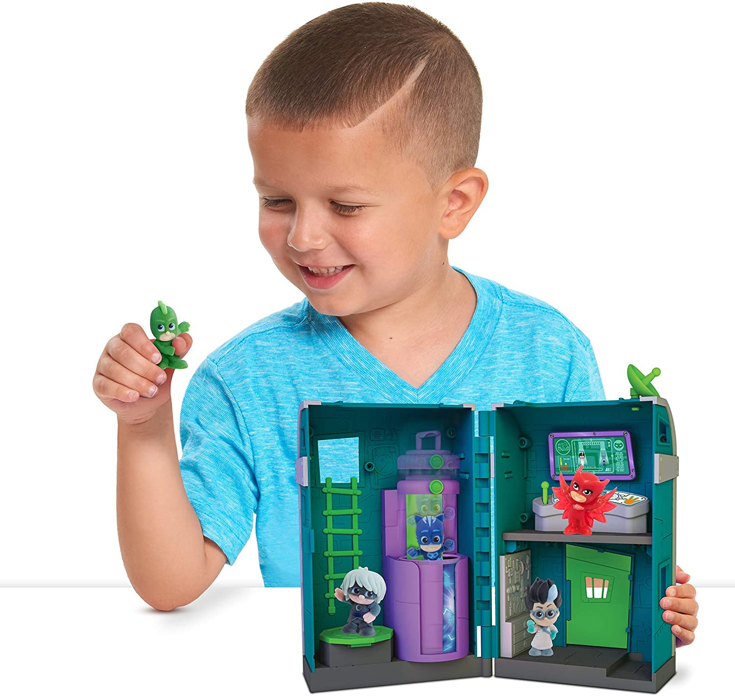 PJ Masks Night Time Micros Romeo‰ЫЄs Lair Playset