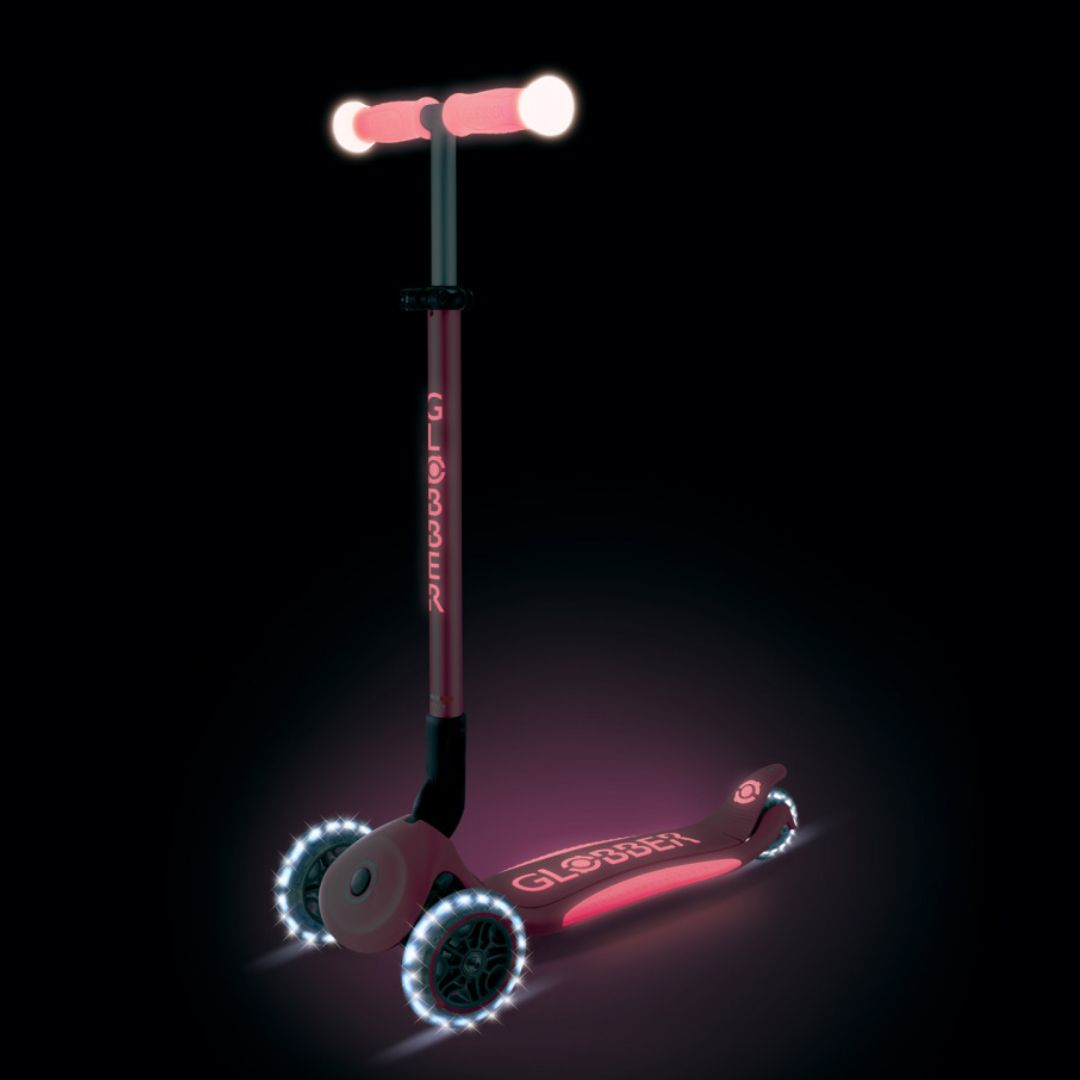 Globber Elite Glow Lights Pink Scooter