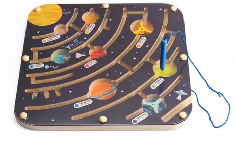 Magnetic Labyrinth Wooden Planets