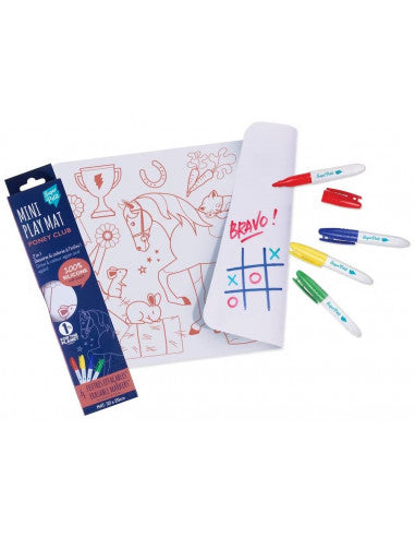 Coloring PlaceMat + 5 Erasable Markers - Poney Club