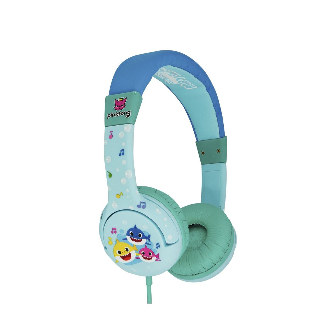 BuddyPhones Baby Shark Family Blue Junior Headphones