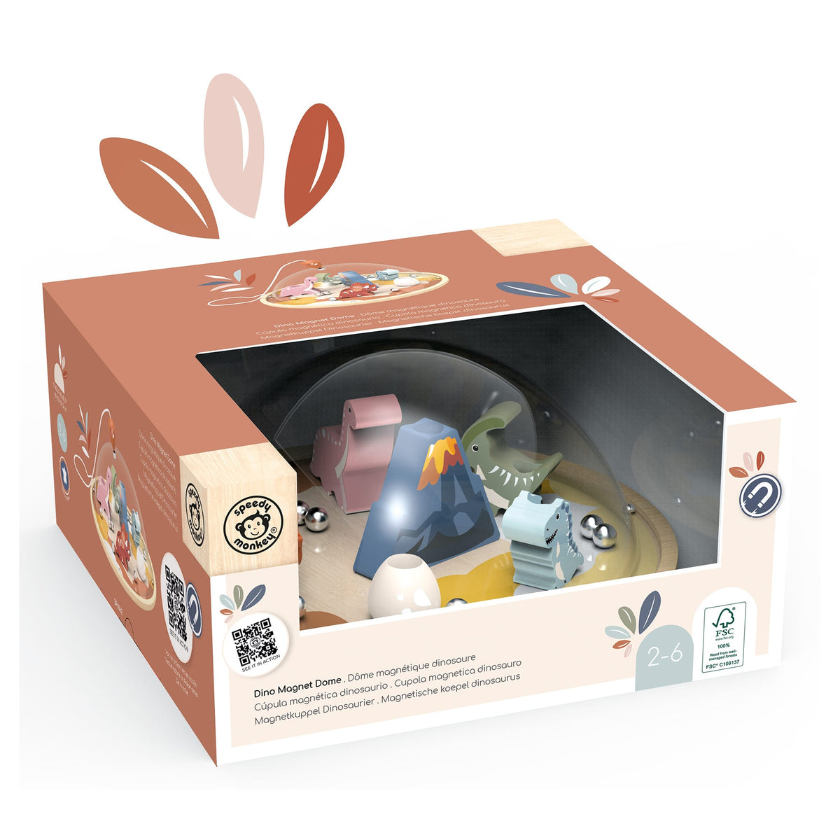 Speedy Monkey Dinosaur Magnet Dome