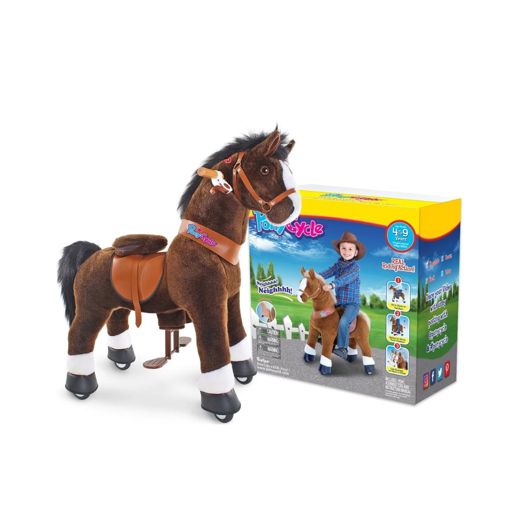Ponycycle Model U Riding Dark Brown Horse (4-9 Years)