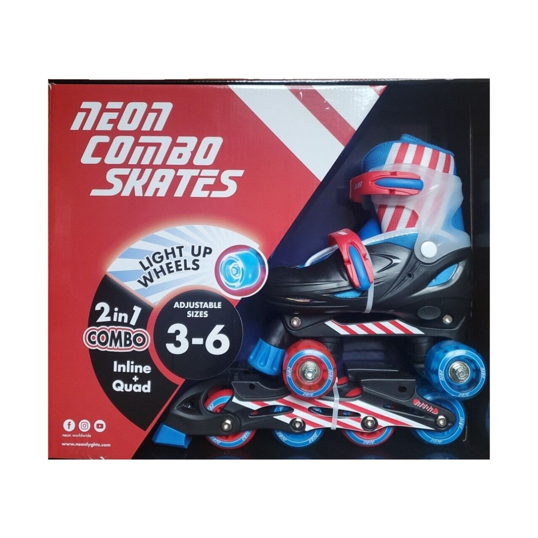 Yvolution Neon Combo Skates Red/Blue