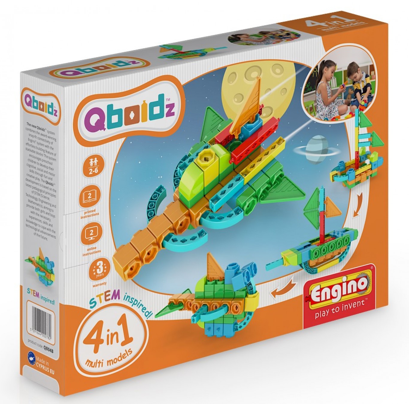 Qboidz 4 In 1 Multi Models, Spaceship