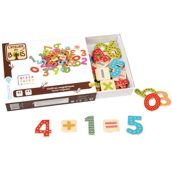 Coffret 50 lettres majuscules, chiffres et signes magnétiques - Jeujura Coffret 50 lettres majuscules, chiffres et signes magnétiques - Jeujura