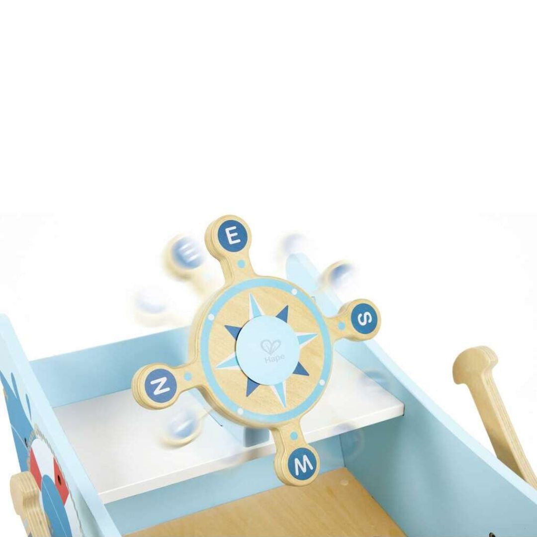 Hape Captain's Rocking Boat Wooden Toy
