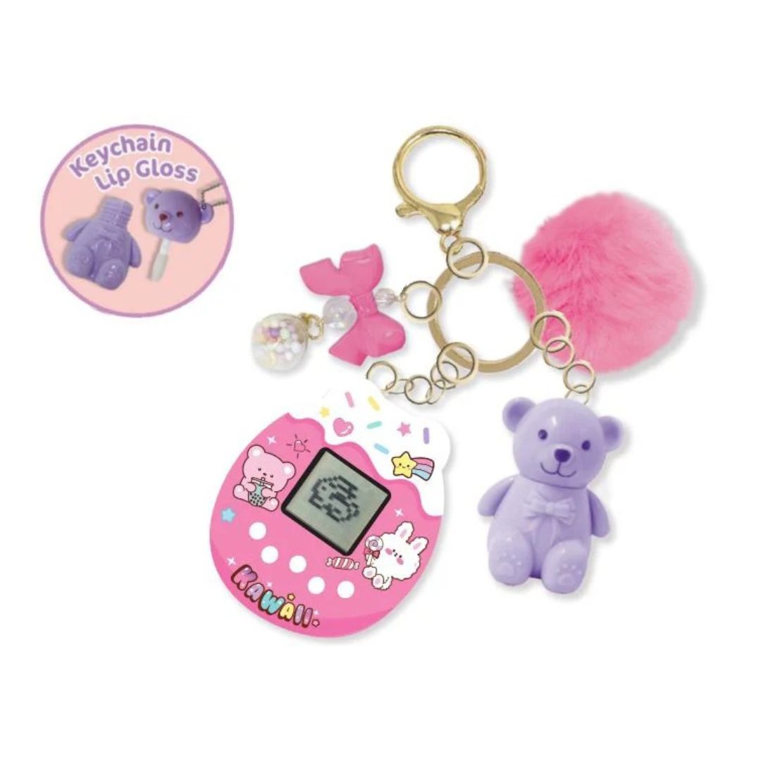 Hot Focus Game Time Keychain with Lip Gloss