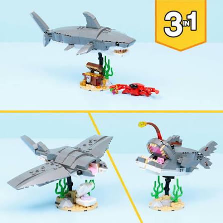 LEGO Creator 3-in-1 Fierce Shark With a Treasure Chest