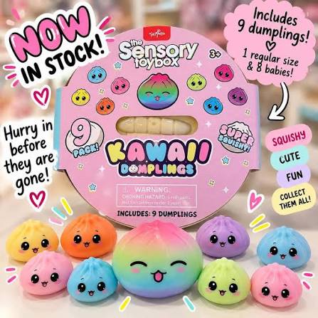 Kawaii Dumpling Squishy Set Assorted