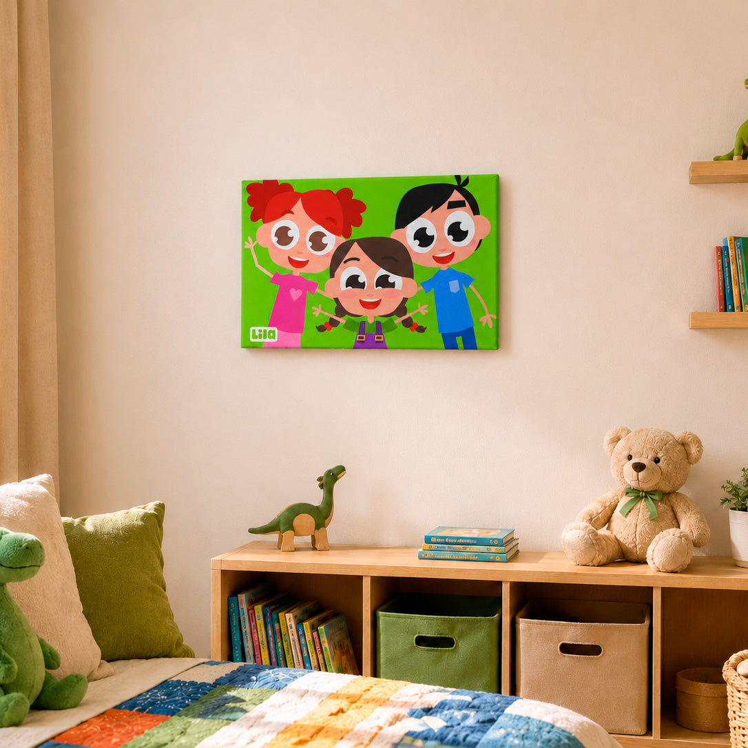 Lila TV Paint by Numbers Kit-Yara, Sami & Nour