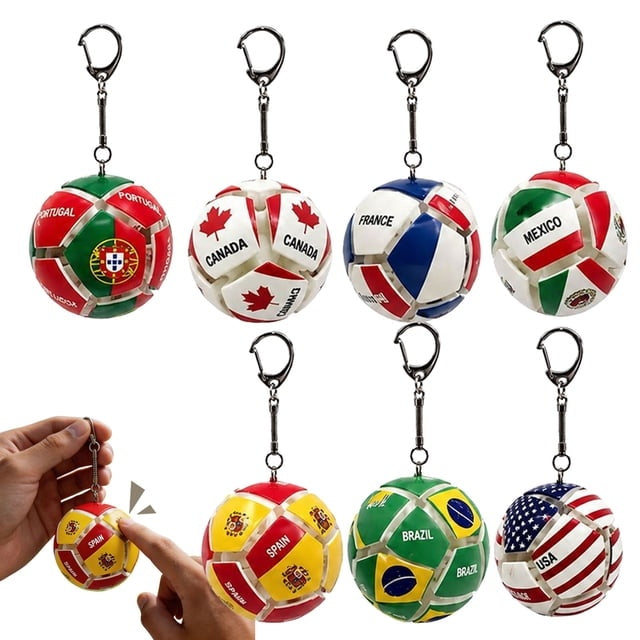 World Cup 2026 National Flag Soccer Keychain- Germany
