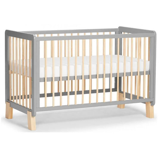 Kinderkraft Lunky Wooden Cot Grey