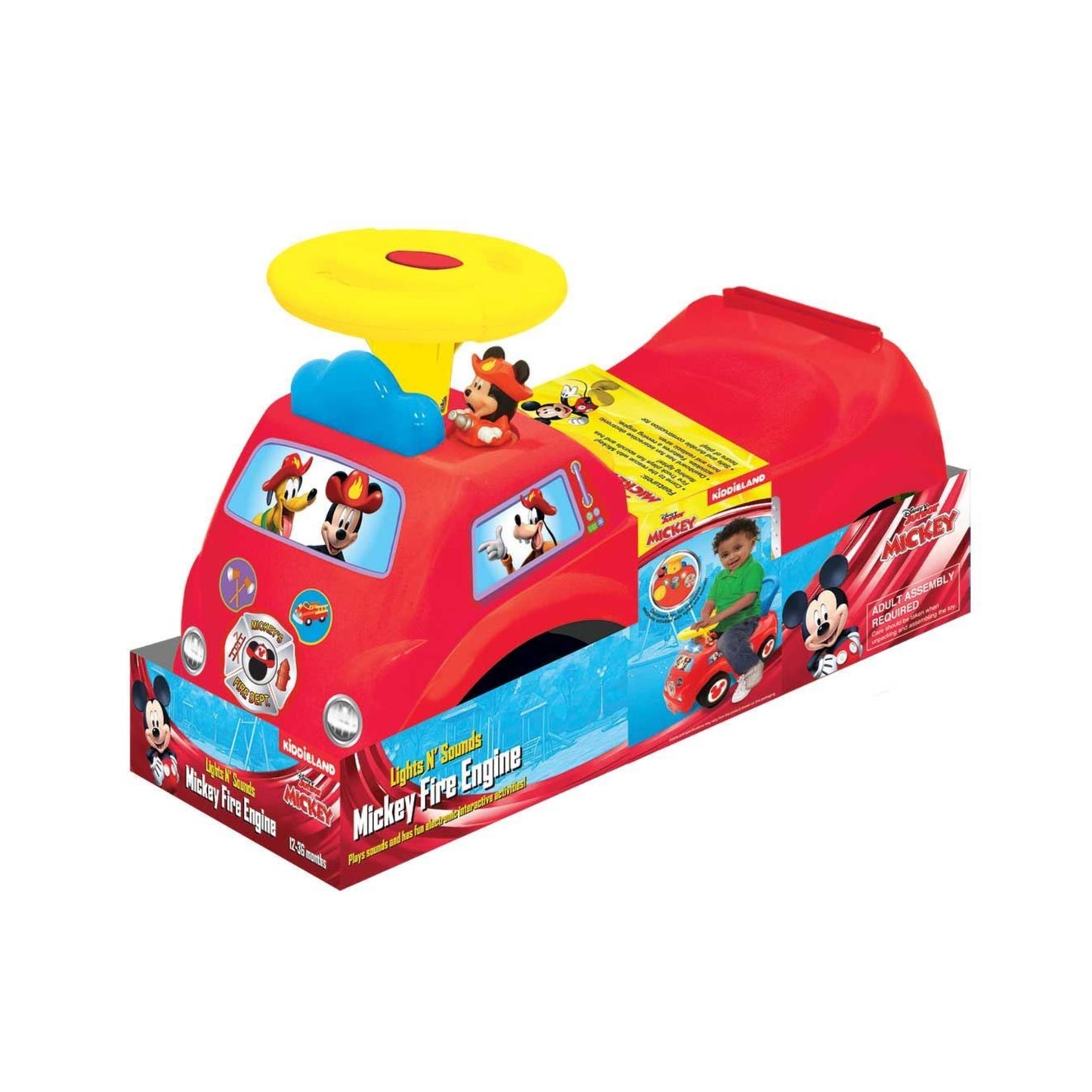 Lights & Sound Mickey Fire Engine Ride On