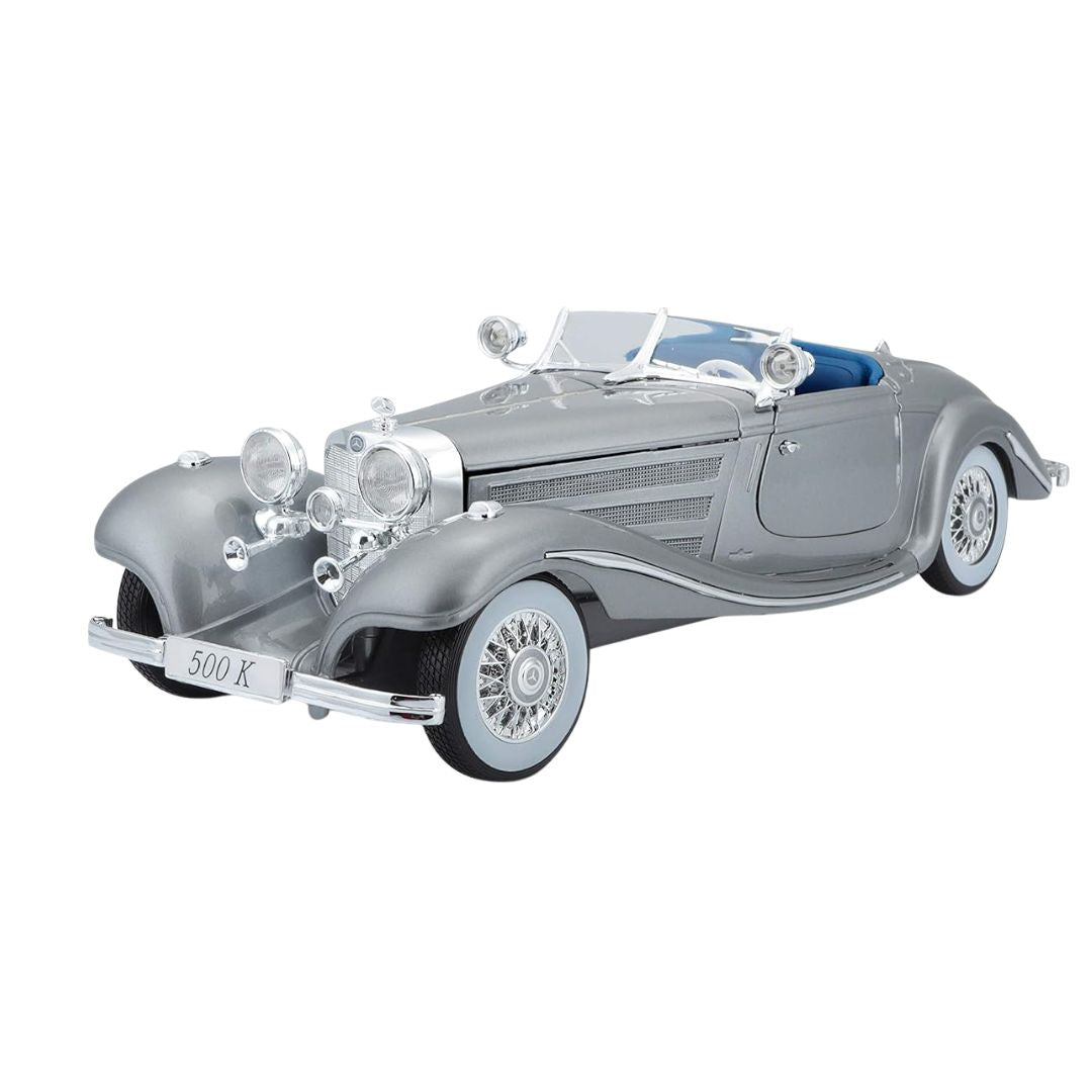 Maisto 1:18 scale Mercedes-Benz 500 K Special Roadster Silver