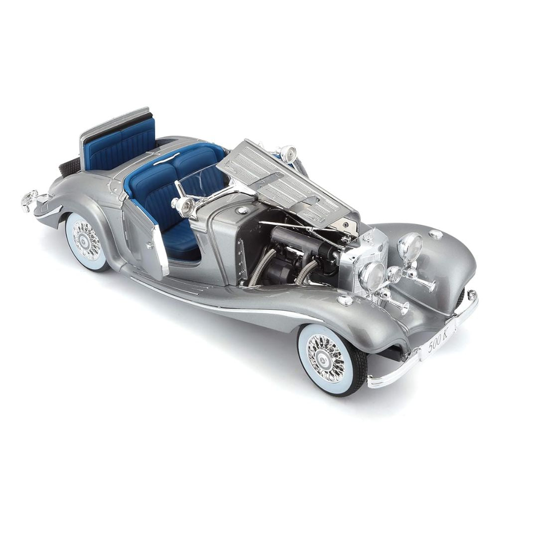 Maisto 1:18 scale Mercedes-Benz 500 K Special Roadster Silver