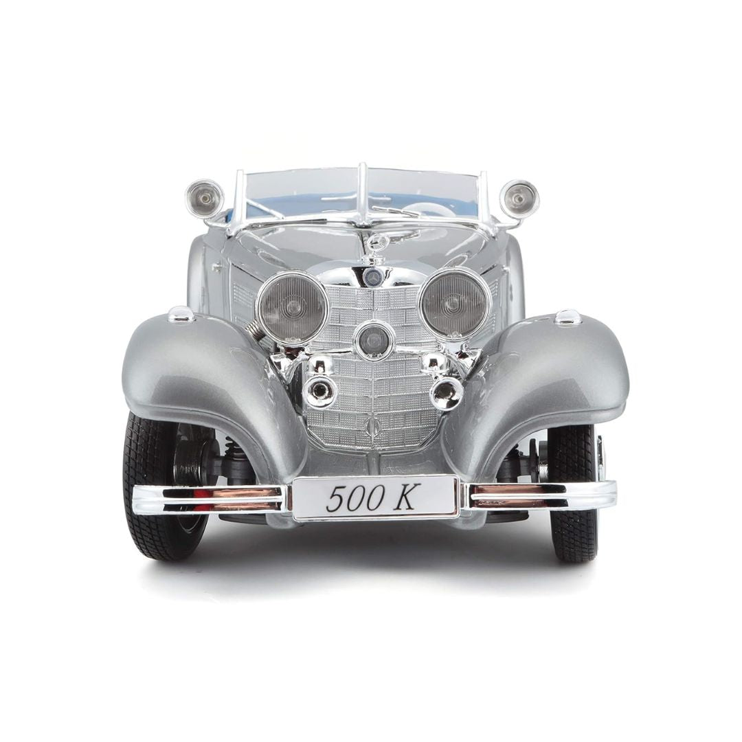 Maisto 1:18 scale Mercedes-Benz 500 K Special Roadster Silver