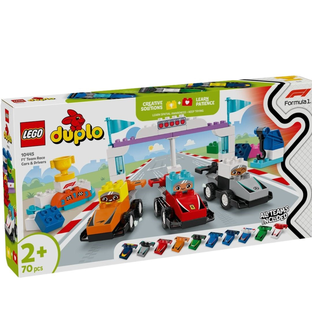 Lego Duplo F1 Team Race Cars & Drivers