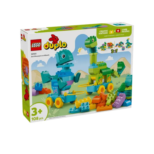 Lego Duplo 3 in 1 Dinosaur on Wheels - 108 Pcs