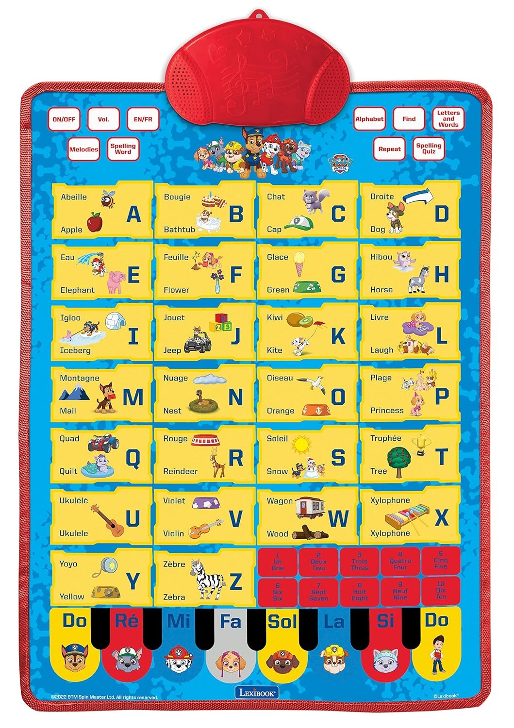 Paw Patrol Bilingual Talking Educational Poster