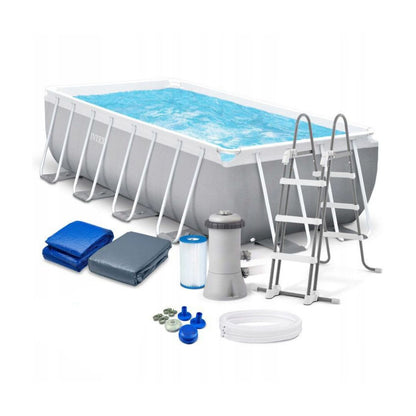 Rectangular Prism Frame Pool Set, 488x 244 x 107 cm