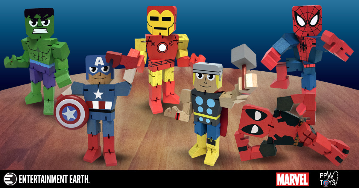 Marvel Wooden Figure Captain America