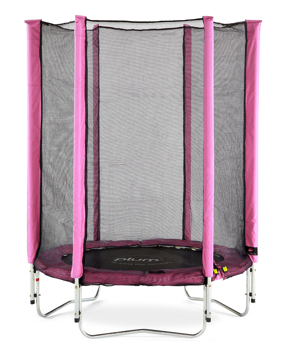 Plum Junior Trampoline & Enclosure - Pink