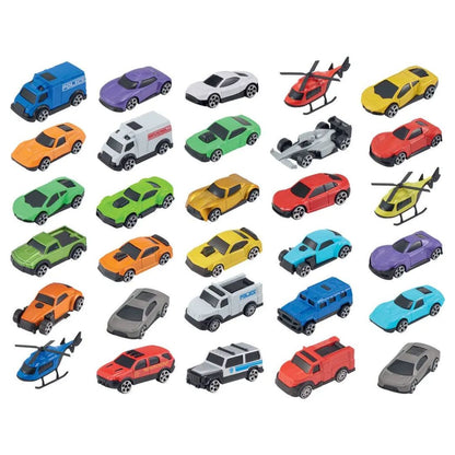 Team City 30-Pack Free-Wheel Vehicles