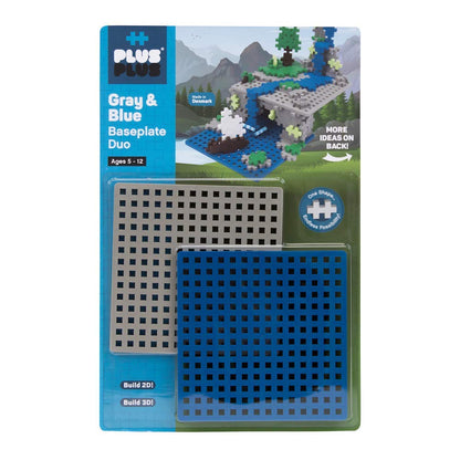 Plus-Plus Display Blue/Gray Baseplates