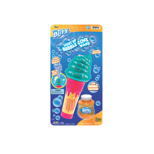 Blitz Light Up Bubble Cone Wand