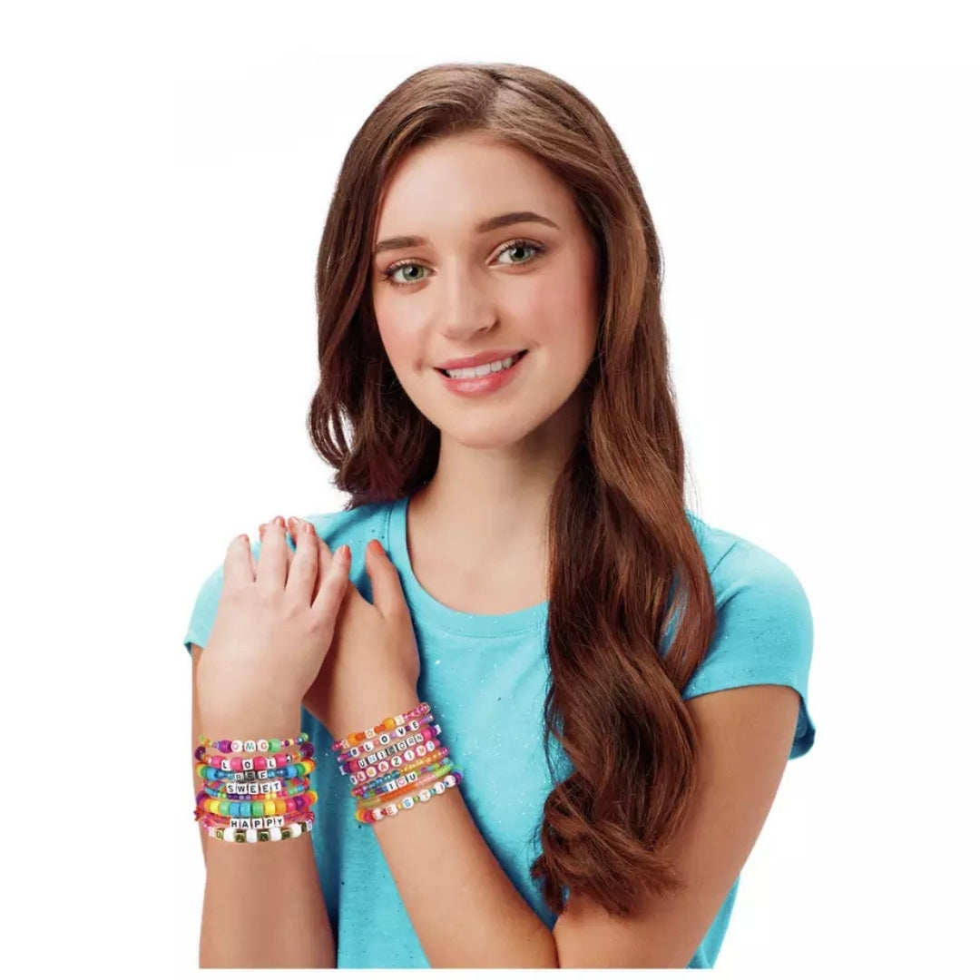 Crazart Shimmer & Sparkle ABC Fashion Bead Bracelets (800 Beads)