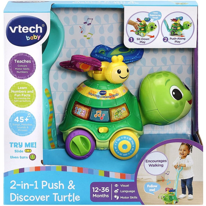 2-In-1 Push & Discover Turtle